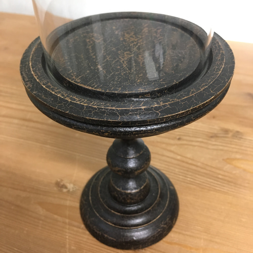 ガラスドーム 黒 シャビー仕上げ ディスプレイ 店舗什器 その他