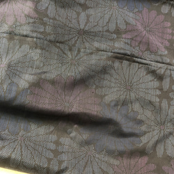 アンティーク大島紬のカシュクールワンピース　コート　菊　訳あり　　着物リメイク 7枚目の画像
