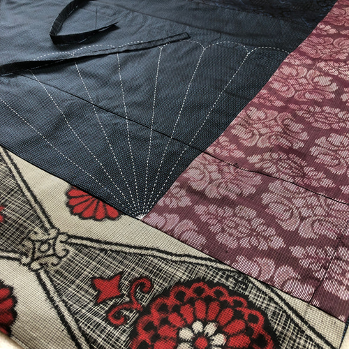 パッチワーク タペストリー 大島紬 シルク 着物 大島紬作品が