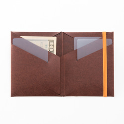 Ultra Light Wallet REMORA WIDE Br&Orange 第2張的照片