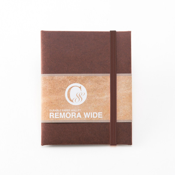 少し幅広な紙のお財布　REMORA WIDE ブラウン＆ブラウン 1枚目の画像