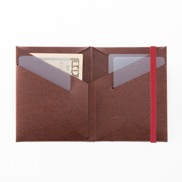 Ultra Light Wallet REMORA WIDE BR&RED 第2張的照片