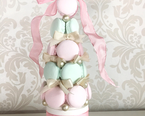 御祝いやインテリアに可愛いマカロンタワー その他インテリア雑貨