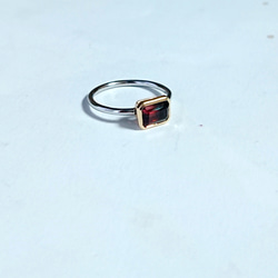 希少  雅×パッションなバイカラートルマリン ダイヤモンド K18 Pt900 リング 2枚目の画像