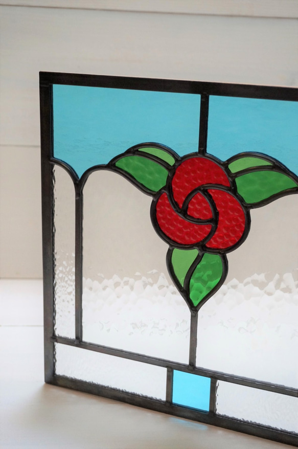 ステンドグラスパネル ローズ（np2001） その他インテリア雑貨