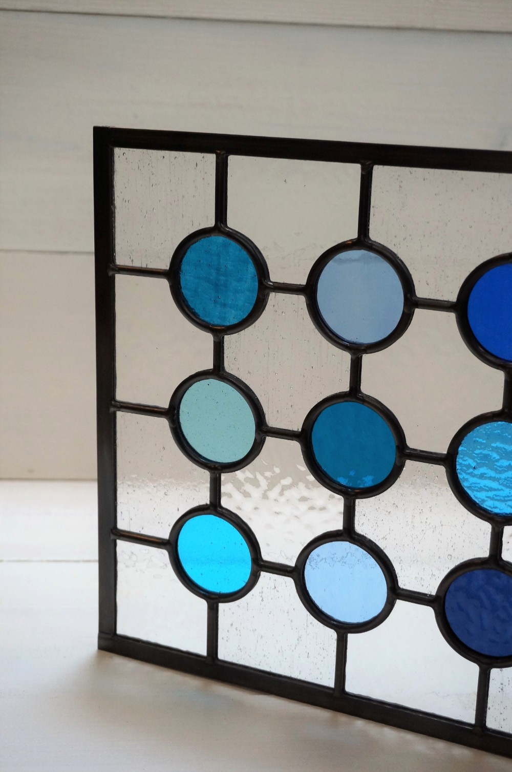 『送料無料』ステンドグラスパネル　水玉（np3001）