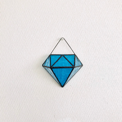 ステンドグラス壁飾り ＊サファイア＊ タペストリー・壁掛け rei 通販