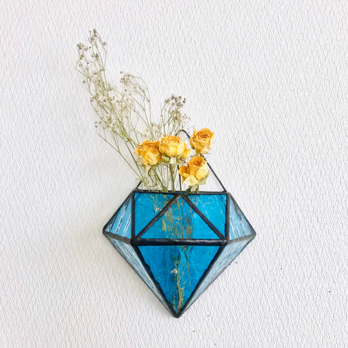 ステンドグラス壁飾り ＊サファイア＊ タペストリー・壁掛け rei 通販