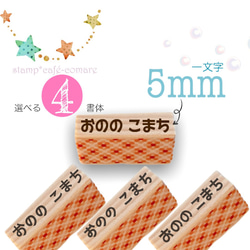 タグにも☆お名前スタンプ✤ひらがな【5mm】☆選べる4書体 1枚目の画像