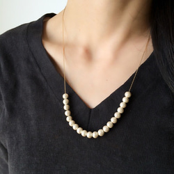 necklace　simple　cottonpearl　１０ 1枚目の画像
