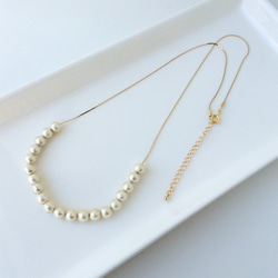 necklace　simple　cottonpearl　１０ 2枚目の画像