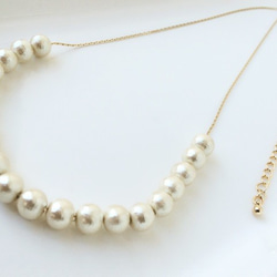 necklace　simple　cottonpearl　１０ 5枚目の画像