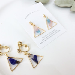 double　triangle　ピアス／イヤリング 2枚目の画像