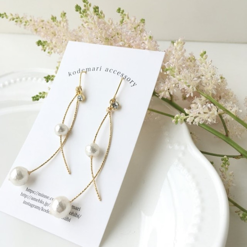 curve×pearl ピアス／イヤリング ピアス（その他） kodemari