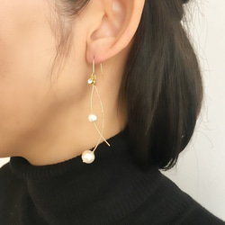 curve×pearl　ピアス／イヤリング 3枚目の画像