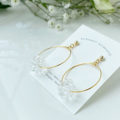 clear hoop ピアス／イヤリング ピアス（その他） kodemari 通販