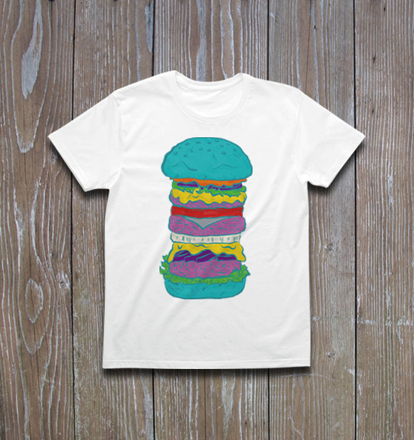 毒々ハンバーガー　Tシャツ 1枚目の画像