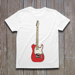 ギター #5 レッドカラー　Tシャツ 1枚目の画像
