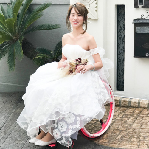ボヘミアン車椅子ウェディングドレス その他ファッション