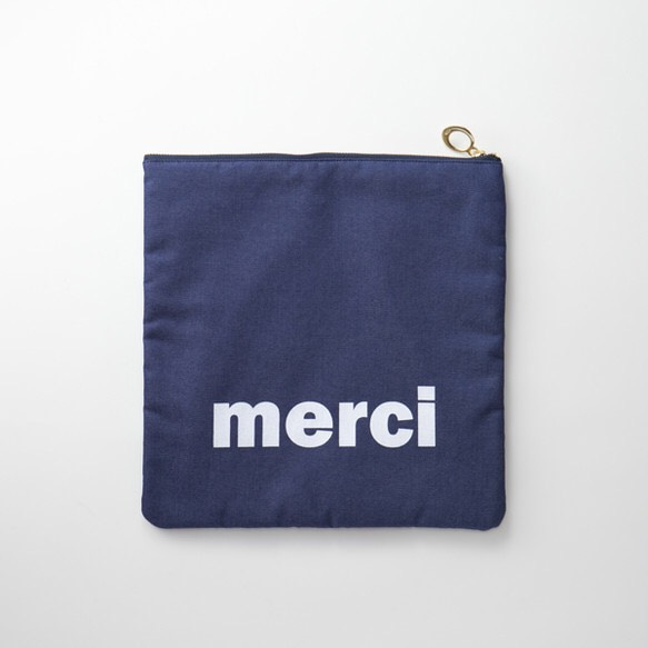 - merci Clutch bag - 『patrinia』navy 2枚目の画像