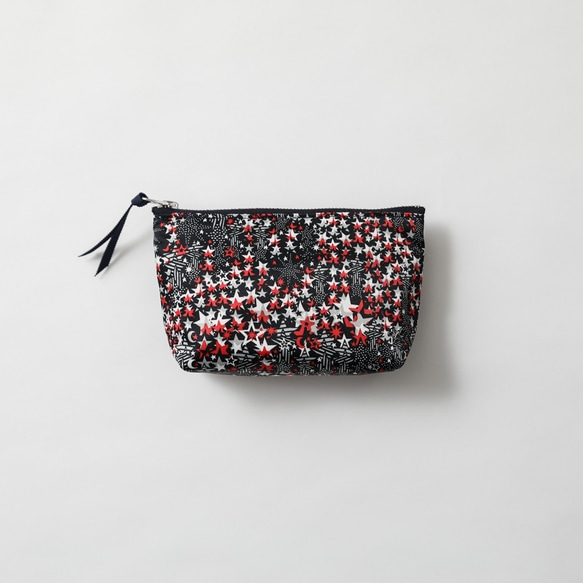 Pouch『Fly me to the moon』 NAVY×RED 1枚目の画像