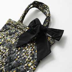 Tote-bag『Fly me to the moon』BLACK×MUSTARD 2枚目の画像