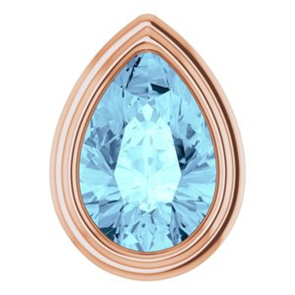 14K Customizable Pear Shape Pendant Mounting 4枚目の画像