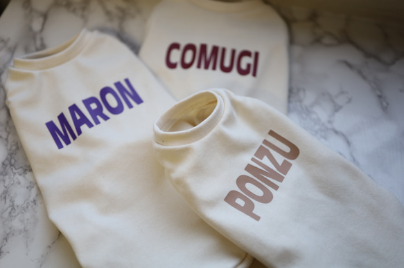 ネームタンクトップ（キナリ）♡名入れ♡犬服 3枚目の画像