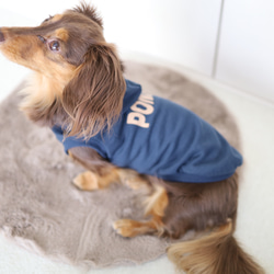 ネイビーネームパーカー(薄手タイプ）♡名入れ♡犬服 4枚目の画像