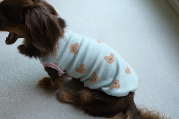 もこもこクマさん柄タンクトップ♡韓国生地 10枚目の画像