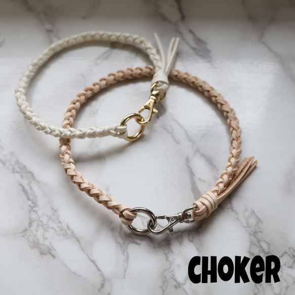 犬　猫♡本革♡ネックレス♡アクセサリー 1枚目の画像