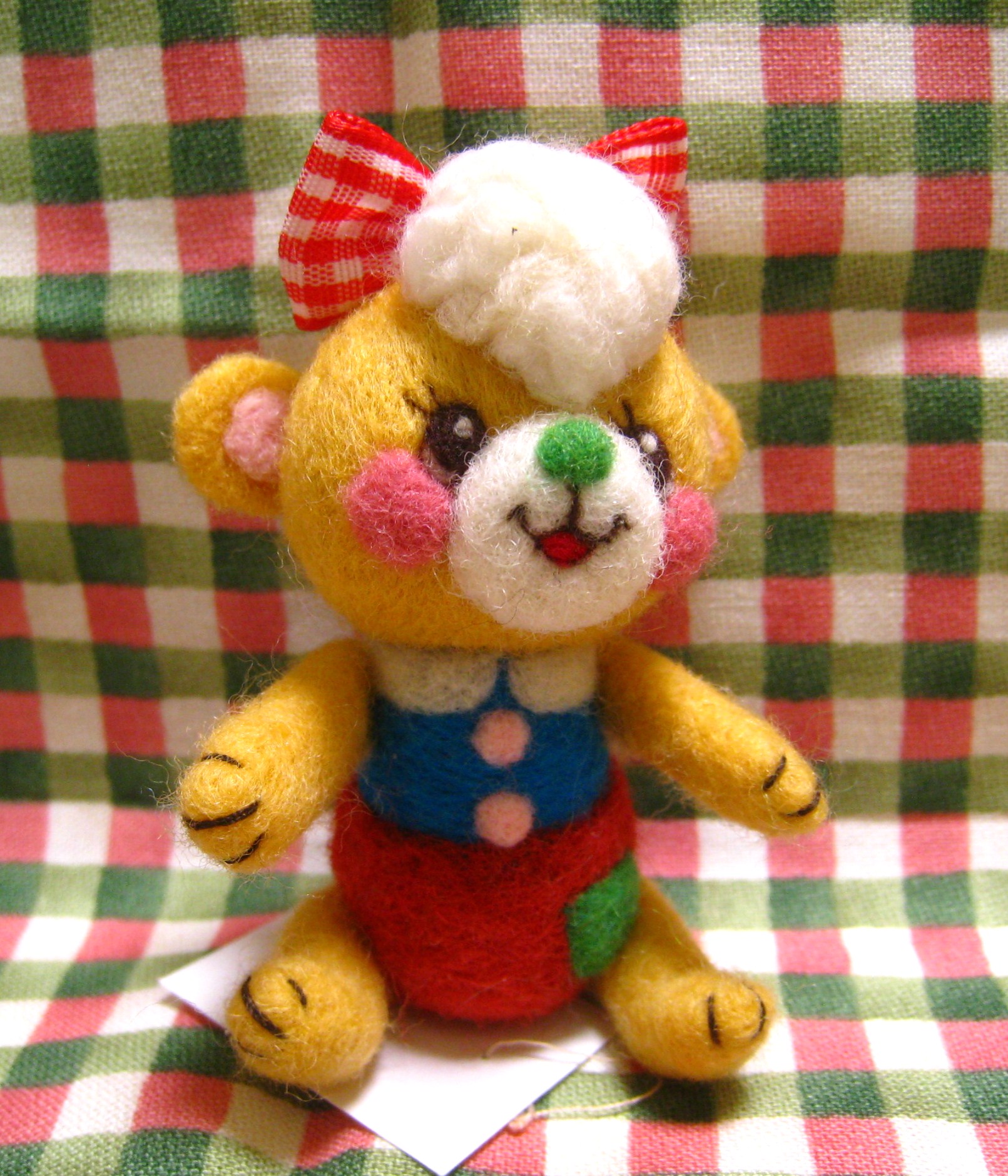 【✽確認用✽】レトロオレンジのくまさん✽羊毛フェルト ✽確認用✽】レトロオレンジのくまさん✽羊毛フェルト