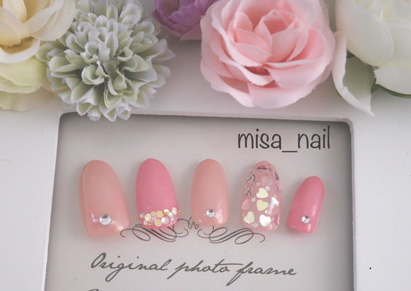 ピンク/ハート❤︎ネイル ネイルチップ（つけ爪） misanail 通販