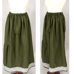 ランダムギャザーのスカート　L～LLサイズ 2枚目の画像