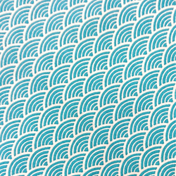 『あづま袋水色の青海波』 ／エコバッグ／ 和柄／ コットン／  コンパクト 4枚目の画像