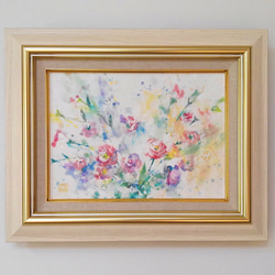 絵画 花絵 コーティング加工 G170 絵画 花絵 コーティング加工 G170