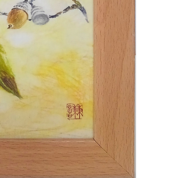 秋の時期におすすめ　色鉛筆画「団栗」 6枚目の画像