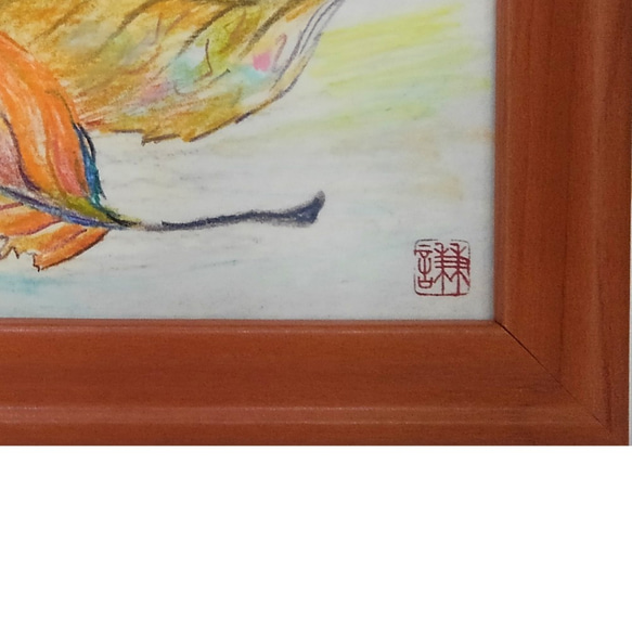 秋の時期におすすめ　色鉛筆画「落葉」 6枚目の画像