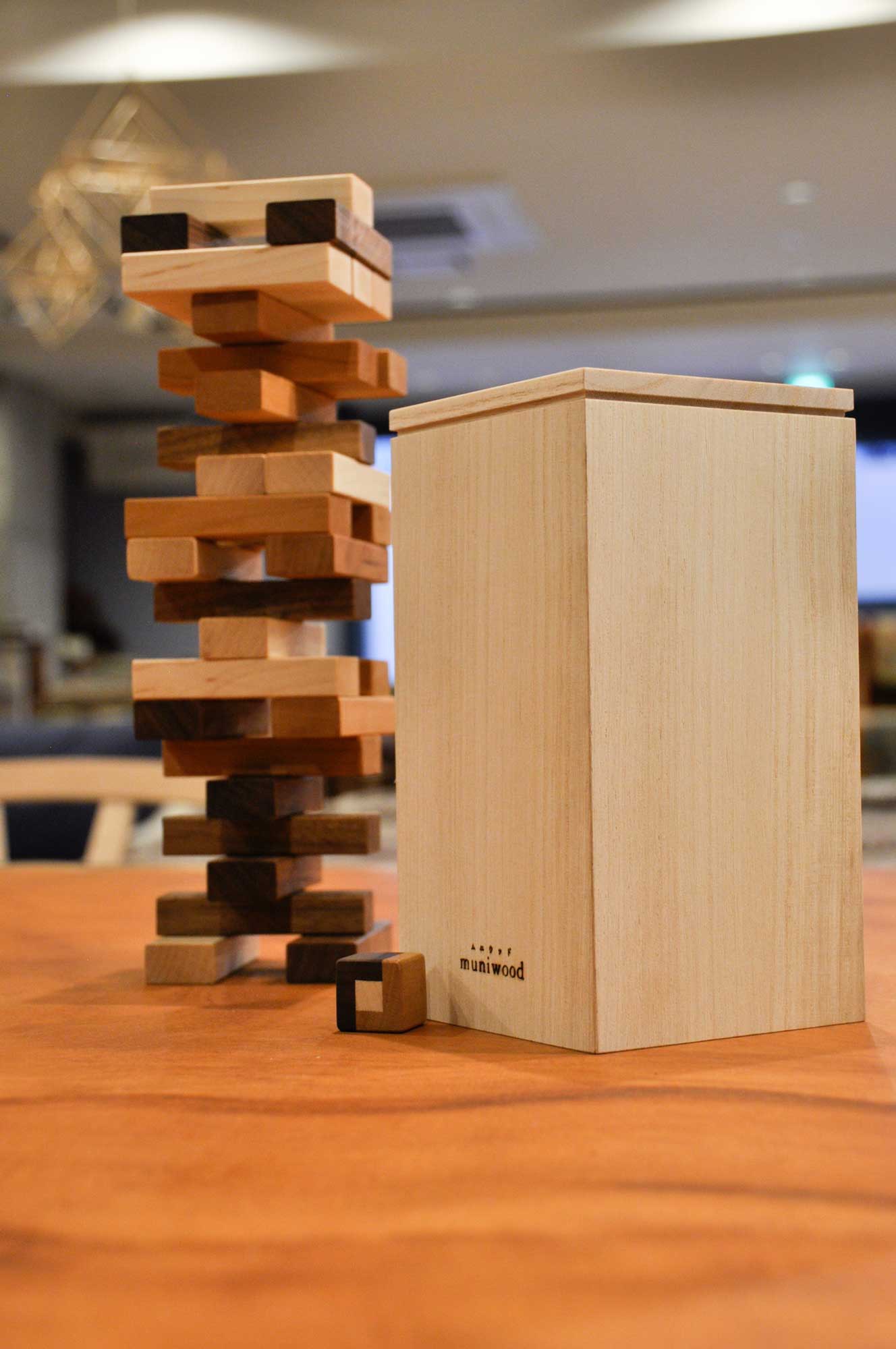 【木の温もりを感じる知育バランス積み木ゲーム】ウォールナット&メープル&チェリー/木のおもちゃ/結婚祝い