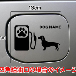 《送料無料》カニンヘンダックスフンド 犬 DOG ステッカー リアガラス 給油口 3枚目の画像