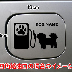 《送料無料》シーズー Seas 犬 DOG ステッカー 愛犬家 給油口 車 3枚目の画像