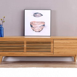 手作り家具　高級無垢材 木材 モダン AVボード おしゃれ デザイン 北欧風デザイン×職人品質 送料無料 1枚目の画像