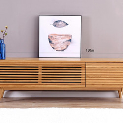 手作り家具　高級無垢材 木材 モダン AVボード おしゃれ デザイン 北欧風デザイン×職人品質 送料無料 4枚目の画像