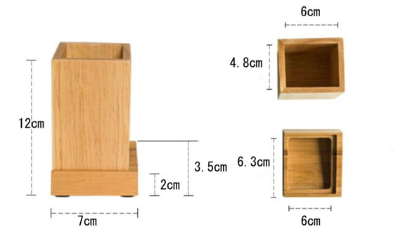 手作り家具　天然木材 木材 モダン ペン立て おしゃれ デザイン 北欧風デザイン×職人品質 送料無料 4枚目の画像