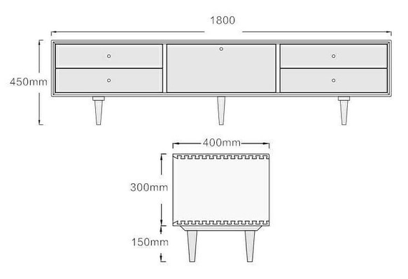 【手作り家具】木家具 無垢材 高級 モダン テレビローボード おしゃれ ブラウン 北欧風デザイン×職人品質　送料無料 5枚目の画像