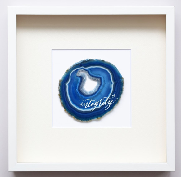 Wall letter◇integrity／Wall decor／calligraphy agate slice 1枚目の画像