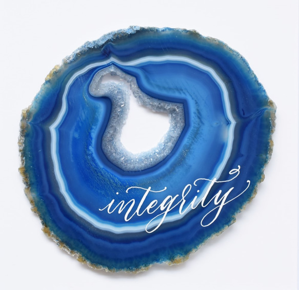 Wall letter◇integrity／Wall decor／calligraphy agate slice 3枚目の画像