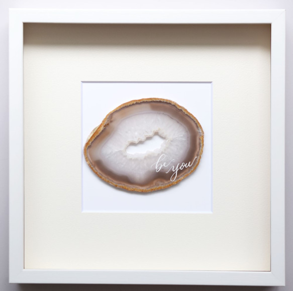 Wall letter◇be you／Wall decor／calligraphy agate slice 1枚目の画像