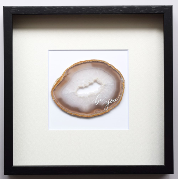 Wall letter◇be you／Wall decor／calligraphy agate slice 2枚目の画像