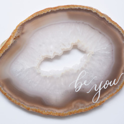 Wall letter◇be you／Wall decor／calligraphy agate slice 3枚目の画像